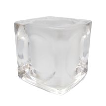 CUBO Lampenschirm 7x7cm quadratischer Glaslampenschirm Öffnung 3cm matt für gängige Lampen