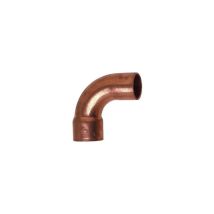 Codo de radio grande 90° Macho-Hembra 14 – Cobre – Accesorio de fontanería para soldadura