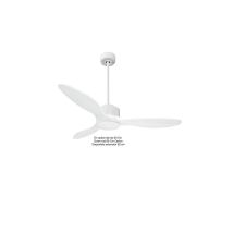 Modulo De Klassfan Super Destratificateur Et Ventilateur Dc 132 Cm Blanc Bois Blanc Lumière Dimmable 25 À 40 M²