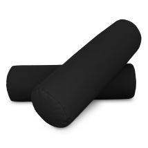 Cojín rodillo 50x15 cm Negro – PoliPiel – Espuma de poliuretano – Hecho a mano en España