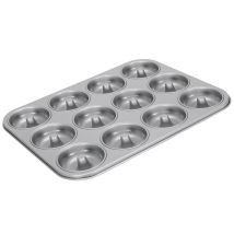 Molde para donuts 35x27 cm – Capacidad 12 unidades – Resistente hasta 250 °C – Ideal para repostería
