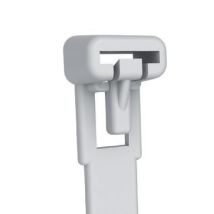 Fascette Fermacavi Con Linguetta 250x7,6mm In Nylon 100pz Bianco - Techly