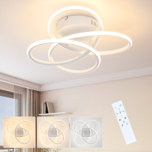 Lámpara De Techo Led Para Pasillo, Color Negro, Diseño Moderno, Regulable Con Mando A Distancia, Forma De Mariposa, 36 Cm, Metal, 44 W, Para Cocina, 