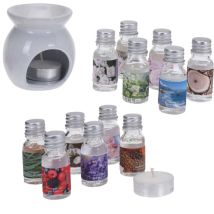 Duftöl-set + Duftlampe, 15-teilig