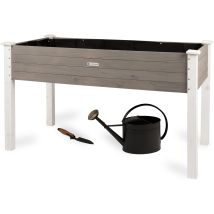 Wondermake - Großes Hochbeet Aus Holz Für Garten Balkon Terrasse, Pflanzkasten Bausatz Xl Rechteckig Schmal Mit Vlies-folie, Kräuterbeet 