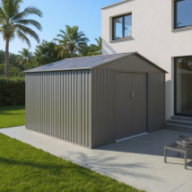 Casetta Da Giardino In Metallo – Mj 10 X 10 - 9,7 M² - Antracite