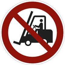 Señal de prohibición autoadhesiva 100 mm – Resistente a rayos UV – Ideal para interiores y exteriores
