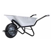 Haemmerlin – Schubkarre Clipso Excellium 120L – verzinkte Kiste, lackiertes Rohr, Ø 400 mm Reifen, 14,6 kg, 1450 x 590 x 640 mm