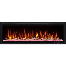 Chimenea Eléctrica Nero Pro Lumina 42 Pulgadas 106x43,5x15 Cm Negro