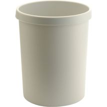 Cestino per rifiuti 45L in plastica grigio chiaro – H480 x Ø390 mm – HELIT