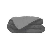Poyet-motte - Copriletto Hudson Leggero Microfibra 200g/m² 220x240cm Acciaio + Argento