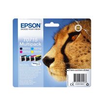 Kit Cartuccia Inchiostro Epson per Stylus D78/D92 – 4 Colori: Nero, Ciano, Magenta, Giallo – 7,4ml + 5,5ml – Prodotto Originale