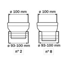 Ceta - Exzentrisches Wc-anschlussstück Nr. 8 Für Rohr Ø100/110 Mm - 214-008