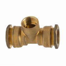 Conector en T hembra 25 mm (3/4") – Latón – Accesorio de fontanería