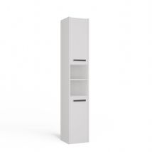 Topeshop – Columna de baño moderna blanca con estante de 30 cm – Tiradores minimalistas – Estilo universal