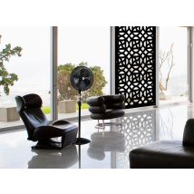 Canterbury - Panneau Ajouré En Pvc - Brise-soleil - Couleur : Noir - Dimension : 47x94 Cm