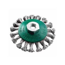 Cepillo cónico 95 MA14 – Filamentos de acero inoxidable 0,50 mm – Diámetro de racimos 18 mm – Altura de filamentos 95 mm
