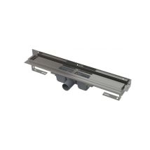 Alcadrain - Canaline - Canalina Doccia Flexible 75 Cm, Con Collare Regolabile A Parete, Acciaio Inox Apz4-750