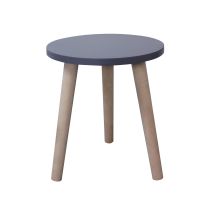 Mobili Rebecca - Rebecca Mobili Wohnzimmertisch Rund Beistelltisch Grau Holz Mdf 39x34x34