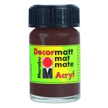 Marabu – Vernice Acrilica Opaca 15 ml Bruno Medio – Resistente a sbavature e luce – Adatta a carta, legno, vetro, plastica