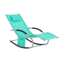 Sonnenliege Gartenliege Wetterfest Liegestuhl Schaukelstuhl Mit Kopfkissen Relaxliege Schaukelliege Strandliege Outdoor Terrasse Balkon Camping Bis 