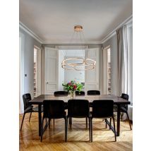 Lámpara colgante LED Colette 60Ø oro rosa – 54W – 4860 lm – Regulable en altura – Mando a distancia