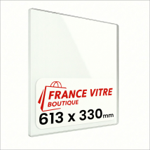 Invicta - Modèle : 667444-insert-700-c-520-noir - 613 X 330 X 4 Mm - Vitre De Cheminée Pour Insert Et Poêle À Bois - Verre De Rechange - Jusqu'à 800°c