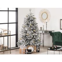 Albero di Natale Sestriere Innevato 150 cm – PVC e Polietilene – 350 Rami – Base in Metallo – DEA