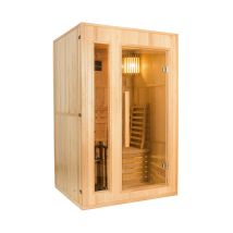 Sauna Vapeur Zen - 2 Places - 120 X 110 X 190 Cm - Bois Épicéa 100% Canadien - Pack Complet - 3,5 Kw / 230v / 415v - 50hz - - Komplettpaket 3,5kw