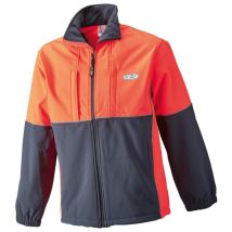 Giacca Softshell Watex – 4251387516615 – Traspirante, Vento e Acqua Repellente – 94% Poliestere, 6% Elastan – Antracite/Rosso Fluo