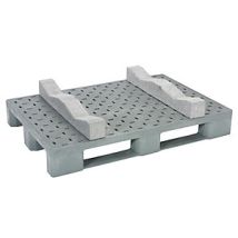 Juego de multipalets con prismas – Polietileno reciclado – 1200 mm x 800 mm x 155 mm – Carga máx. estática 6000 kg