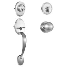 Vevor Manija De Puerta De Entrada Con Cerrojo Cerradura De Puerta Roseta Con Perilla Interior Reversible Derecha-izquierda Espacio Entre Orificios 
