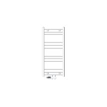 Luxebath - Ecd Germany Radiador De Baño Conexión Central 400 X 800 Mm Blanco Recto Con Juego De Conexión Incluido Termostato Pasaje Suelo Radiador 
