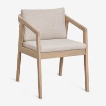 Silla De Jardín Con Reposabrazos En Madera De Acacia Y Cuerda Trenzada Kaela Sklum