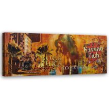 Havana Club – Tableau Collage sur toile – 90x30 – Longueur, Matières, Largeur