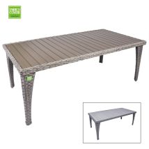 Tavolo Da Giardino Esterno Struttura Acciaio Polyrattan Imperial Enrico Coveri Colore Principale: Grigio - Dimensione: 90 X 140 Cm
