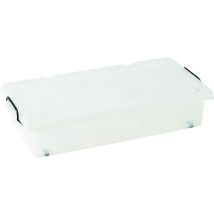 KING HOME – K-BOX 35L – Conteneur basse transparence avec roues – Hauteur, Largeur, Longueur, Quantité par pack