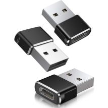 Perle Rare - Shining House Adaptador Usb C Hembra A Usb Macho, Paquete De 3, Cargador Tipo C Usb A Para Apple Iphone 11 12 13 Pro Max Se 3 Xr, Ipad 9 