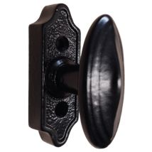 Pomello Rustico Su Rosetta Rollinger Nero Epossidico - Br1bt5en
