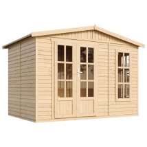 M334fb Ufficio In Legno Da Giardino, Capanno In Legno Multifunzione 332x222xa232 Cm/6m2, Cabina Da Giardino, Ufficio Prefabbricato Da Esterno, Capanno
