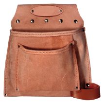 Borsa carpentiere – 2 tasche – Portamartello incluso – Materiale crosta – SIDEX