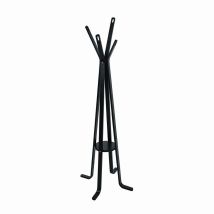 Attaccapanni a stelo in legno nero 4 braccia 50x50x180 cm – Materiale: compensato di betulla – VACCHETTI