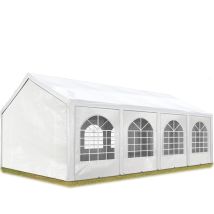 Toolport Hochwertiges Partyzelt 4x8 M Pavillon Zelt Pe Plane 450 N Gartenzelt Festzelt Bierzelt Wasserdicht Weiß Modell 2018