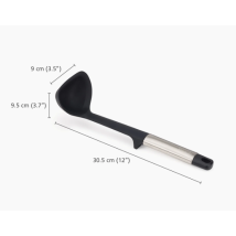 Elevate Mestolo Da Cucina, Accessori In Silicone Senza Bpa, Antiaderente, Resistente Al Calore, Manico In Acciaio Inox, Poggia Utensili Integrato - 