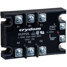 Relè A Semiconduttore A53tp25d 25 A Tens.comm.max: 530 V/ac Commutazione Zero Crossing 1 Pz. - Crydom