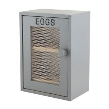 Apollo – Rubber Wood Egg Cabinet – Charcoal – Storage for Up to 12 Eggs