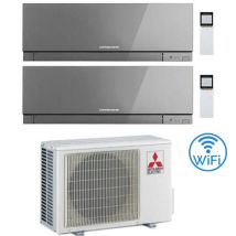 Climatiseur Mitsubishi Kirigamine Zen Wifi Silver Dual Split Inverter 7000 + 12000 Btu Avec Certification Européenne Mxz-2f42vf Classe A+++/a++ Neuf