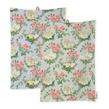 Cath Kidston – English Rose 2 Pack Tea Towels – 100% Cotton – Machine Washable