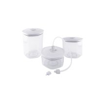 Lotto Di 3 Contenitori Sottovuoto + Kit Adattatore + Tappo Per Bottiglia Capacità Contenitori: 0,7l, 1,4l E 2l (per Rif.: 7000 / 7040)