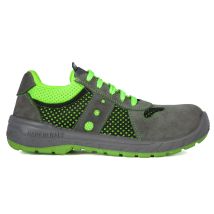Lewer Sicherheitsschuhe Miseno S1P SRC – Grau/Grün – Wildleder, Air Plus, Verbundwerkstoff
